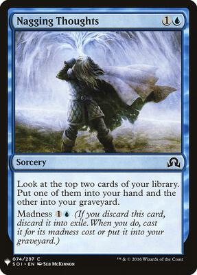 Nagging Thoughts card from The List Reprints