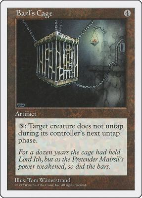 Barl's Cage card from Fifth Edition