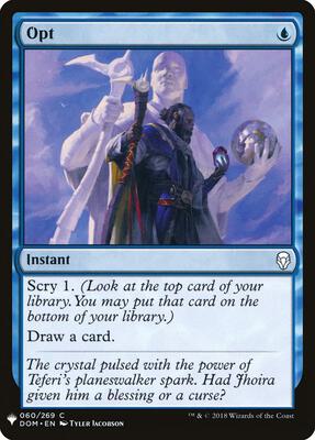 Opt card from The List Reprints
