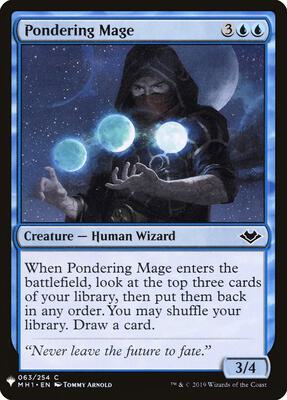 Pondering Mage card from The List Reprints