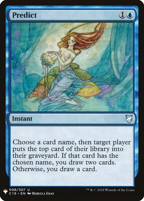 Predict card from The List Reprints