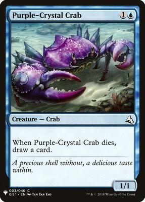 Purple-Crystal Crab card from The List Reprints