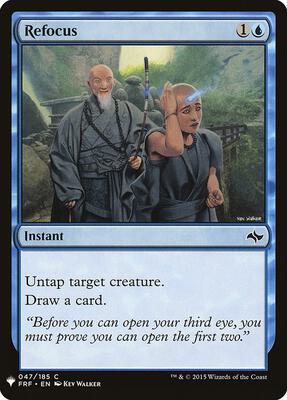 Refocus card from The List Reprints