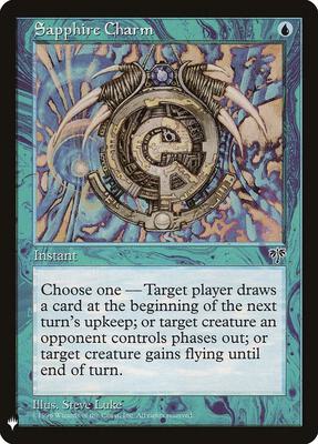 Sapphire Charm card from The List Reprints
