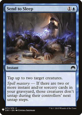 Send to Sleep card from The List Reprints