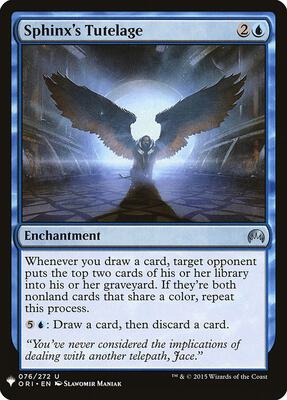 Sphinx's Tutelage card from The List Reprints