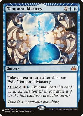 Temporal Mastery card from The List Reprints