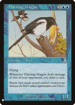 Thieving Magpie card from The List Reprints