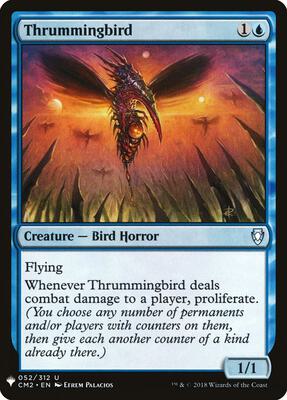 Thrummingbird card from The List Reprints