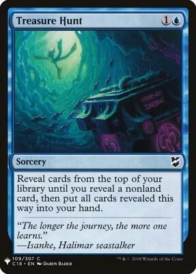 Treasure Hunt card from The List Reprints