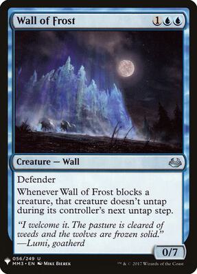 Wall of Frost card from The List Reprints
