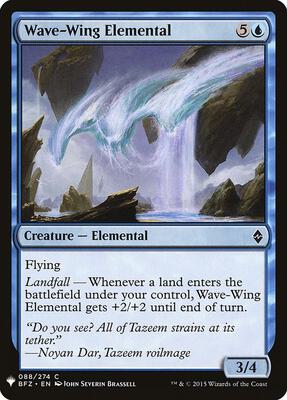 Wave-Wing Elemental card from The List Reprints