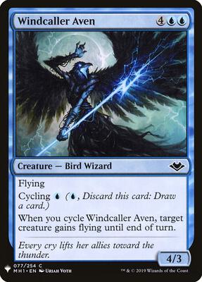 Windcaller Aven card from The List Reprints
