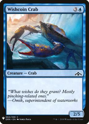 Wishcoin Crab card from The List Reprints
