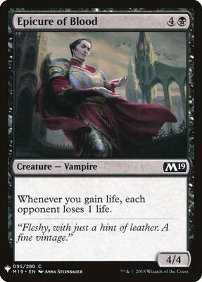 Epicure of Blood card from The List Reprints