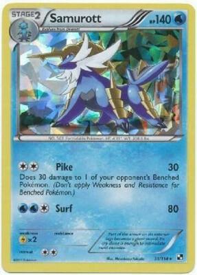 Samurott - 31/114 (Cracked Ice Holo) card from Deck Exclusives