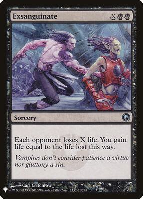 Exsanguinate card from The List Reprints