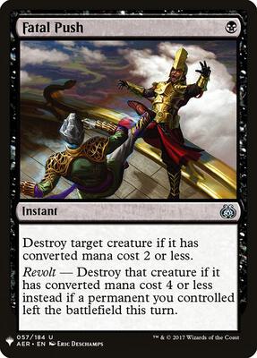 Fatal Push card from The List Reprints