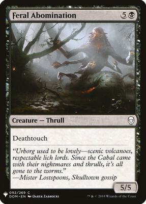 Feral Abomination card from The List Reprints