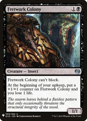 Fretwork Colony card from The List Reprints