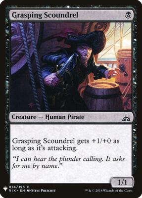 Grasping Scoundrel card from The List Reprints