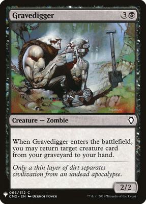 Gravedigger card from The List Reprints
