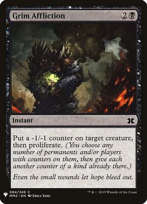 Grim Affliction card from The List Reprints
