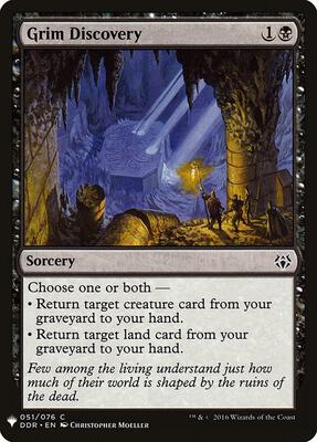 Grim Discovery card from The List Reprints