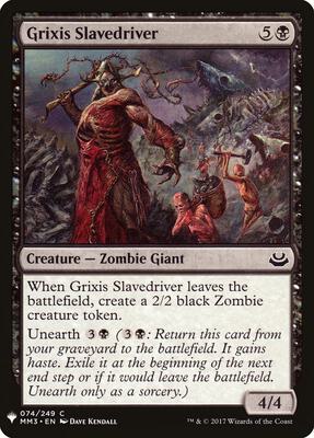 Grixis Slavedriver card from The List Reprints