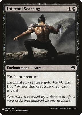 Infernal Scarring card from The List Reprints