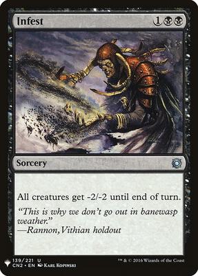 Infest card from The List Reprints