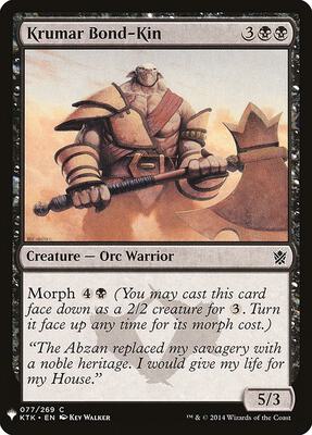 Krumar Bond-Kin card from The List Reprints