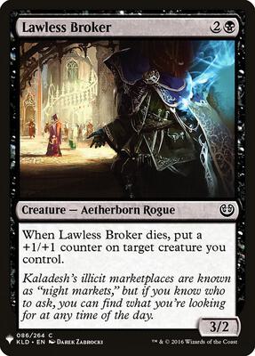 Lawless Broker card from The List Reprints