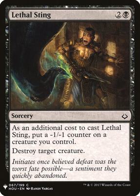 Lethal Sting card from The List Reprints