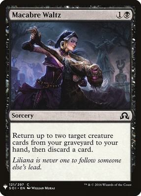 Macabre Waltz card from The List Reprints