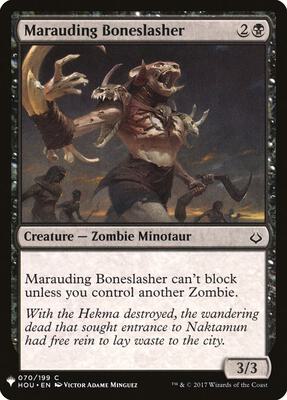 Marauding Boneslasher card from The List Reprints