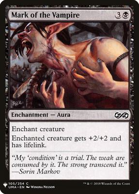 Mark of the Vampire card from The List Reprints