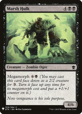 Marsh Hulk card from The List Reprints