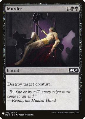 Murder card from The List Reprints