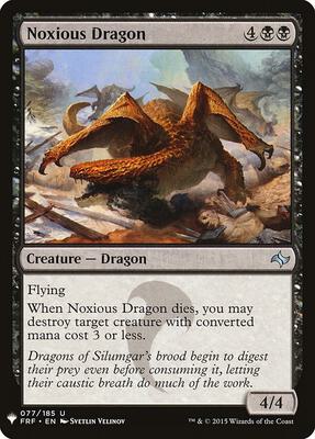 Noxious Dragon card from The List Reprints
