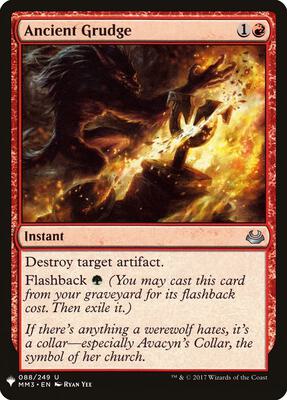 Ancient Grudge card from The List Reprints