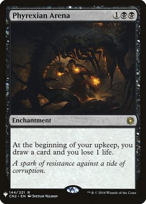 Phyrexian Arena card from The List Reprints