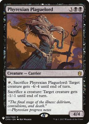 Phyrexian Plaguelord card from The List Reprints