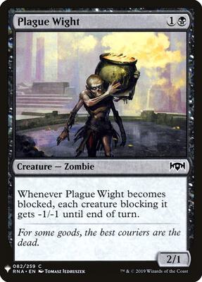 Plague Wight card from The List Reprints