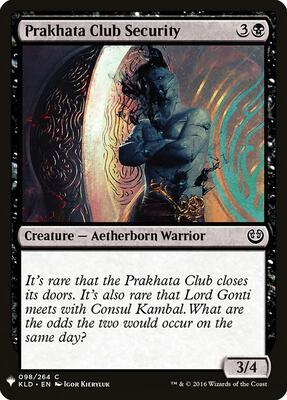 Prakhata Club Security card from The List Reprints