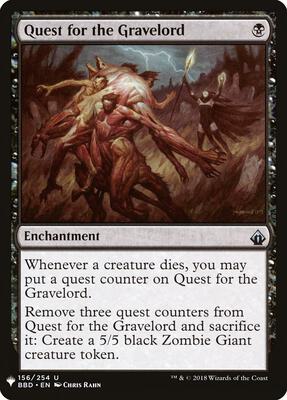 Quest for the Gravelord card from The List Reprints