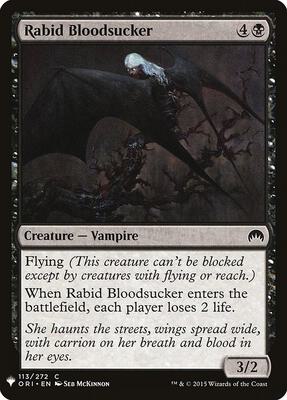 Rabid Bloodsucker card from The List Reprints
