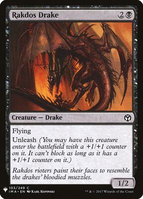 Rakdos Drake card from The List Reprints
