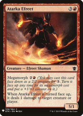Atarka Efreet card from The List Reprints