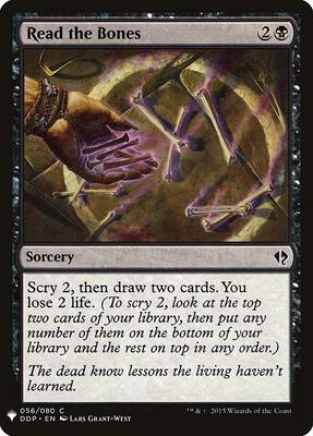 Read the Bones card from The List Reprints